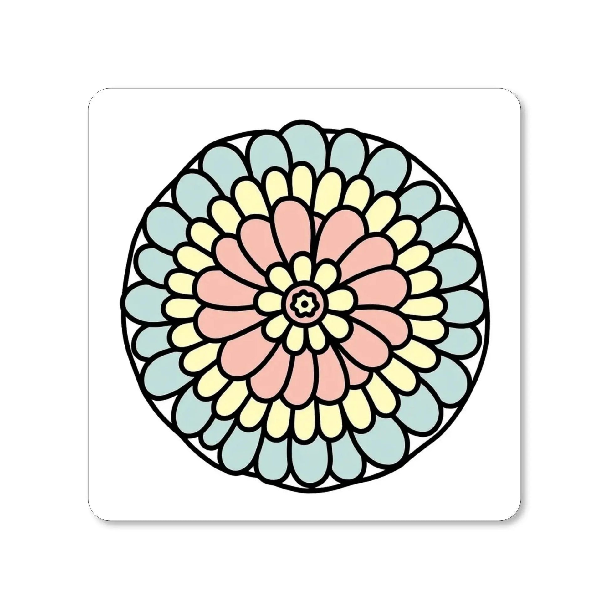 Lot de 4 dessous de verre - Mandalas Harmonie florale série 3 pièce 2 - Place des Images