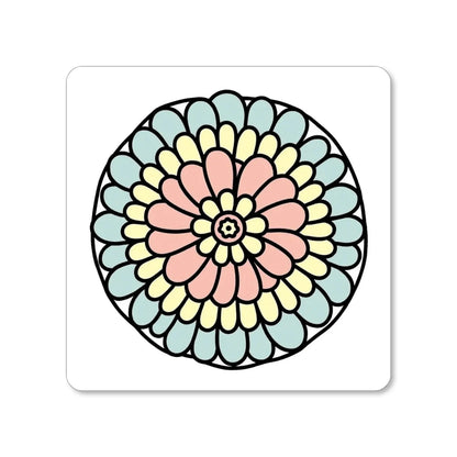 Lot de 4 dessous de verre - Mandalas Harmonie florale série 3 pièce 2 - Place des Images