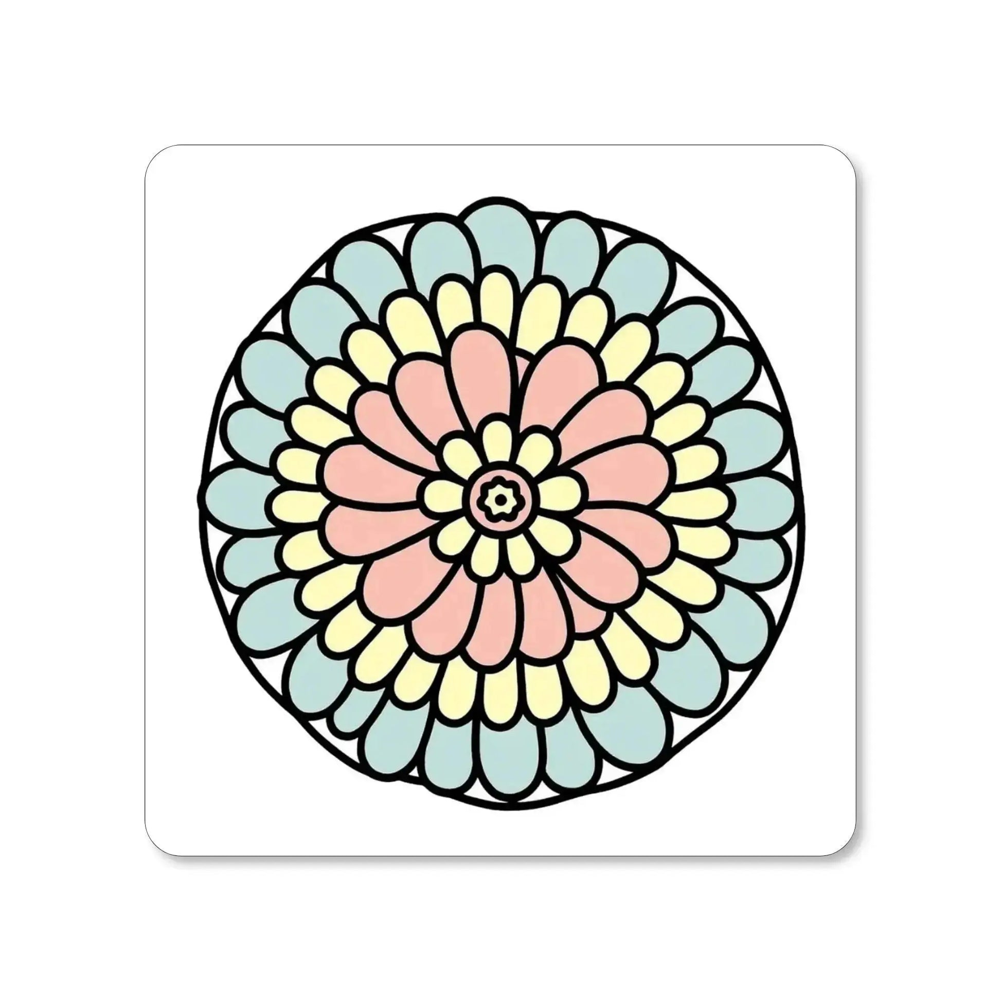 Lot de 4 dessous de verre - Mandalas Harmonie florale série 3 pièce 2 - Place des Images
