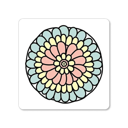 Lot de 4 dessous de verre - Mandalas Harmonie florale série 3 pièce 2 - Place des Images