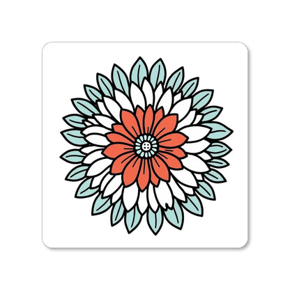 Lot de 4 dessous de verre - Mandalas Harmonie florale série 3 pièce 3 - Place des Images