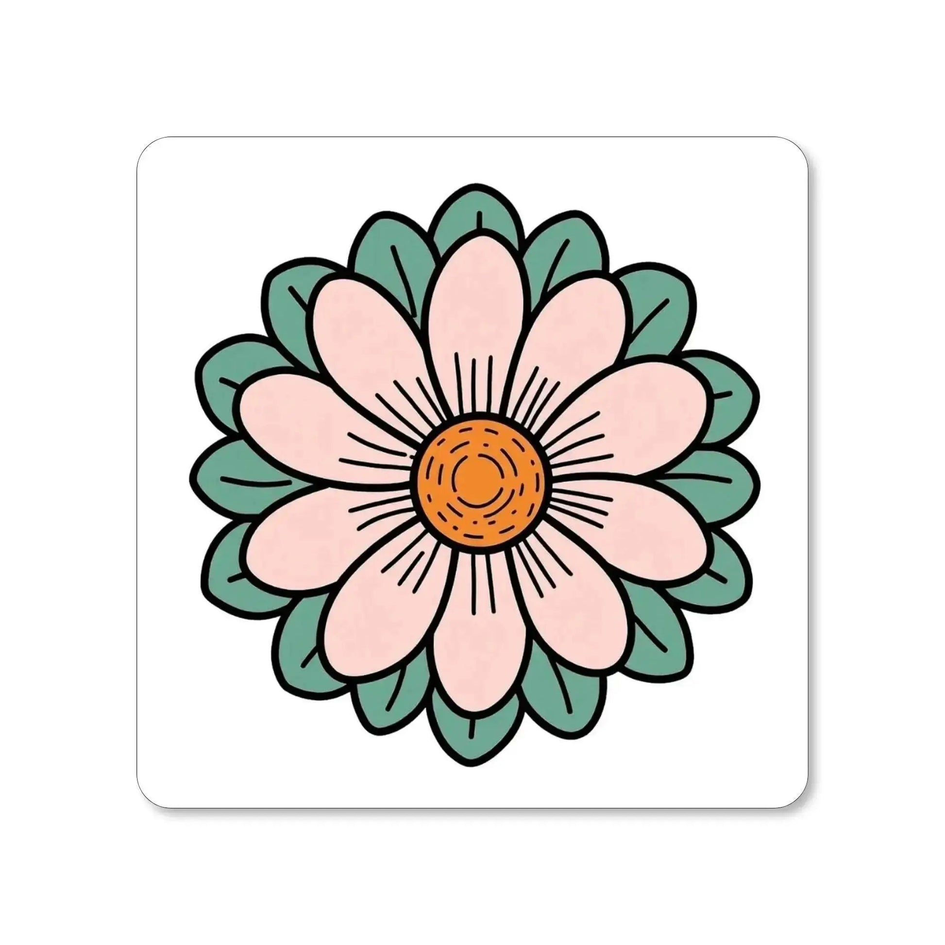 Lot de 4 dessous de verre - Mandalas Harmonie florale série 3 pièce 4 - Place des Images