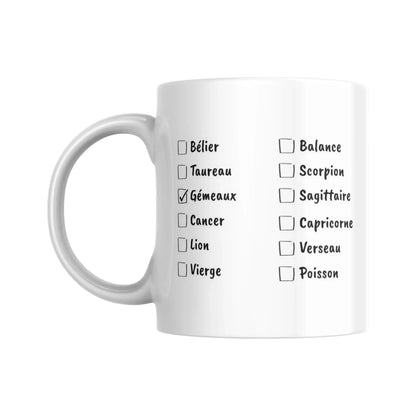 Mug signe du zodiaque Gémeaux - Place des Images