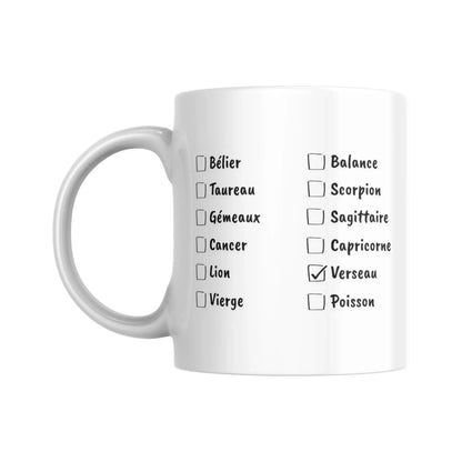 Mug signe du zodiaque Verseau - Place des Images