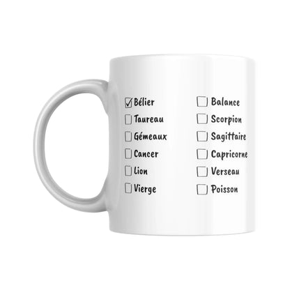Mug Astrologie Roue du Zodiaque Personnalisé - Place des Images