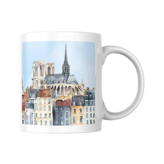 Mug Céramique - Paris Île Saint-Louis et Notre-Dame (325 ml) Vue panoramique 2- Place des Images