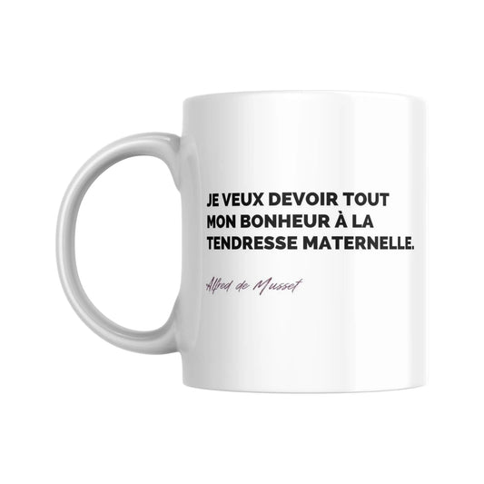 Mug / Tasse Citation d'Alfres de Musset sur les mamans (partie gauche) - Place des Images