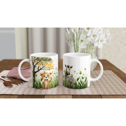 Mug Léopard et zèbre dans les hautes herbes