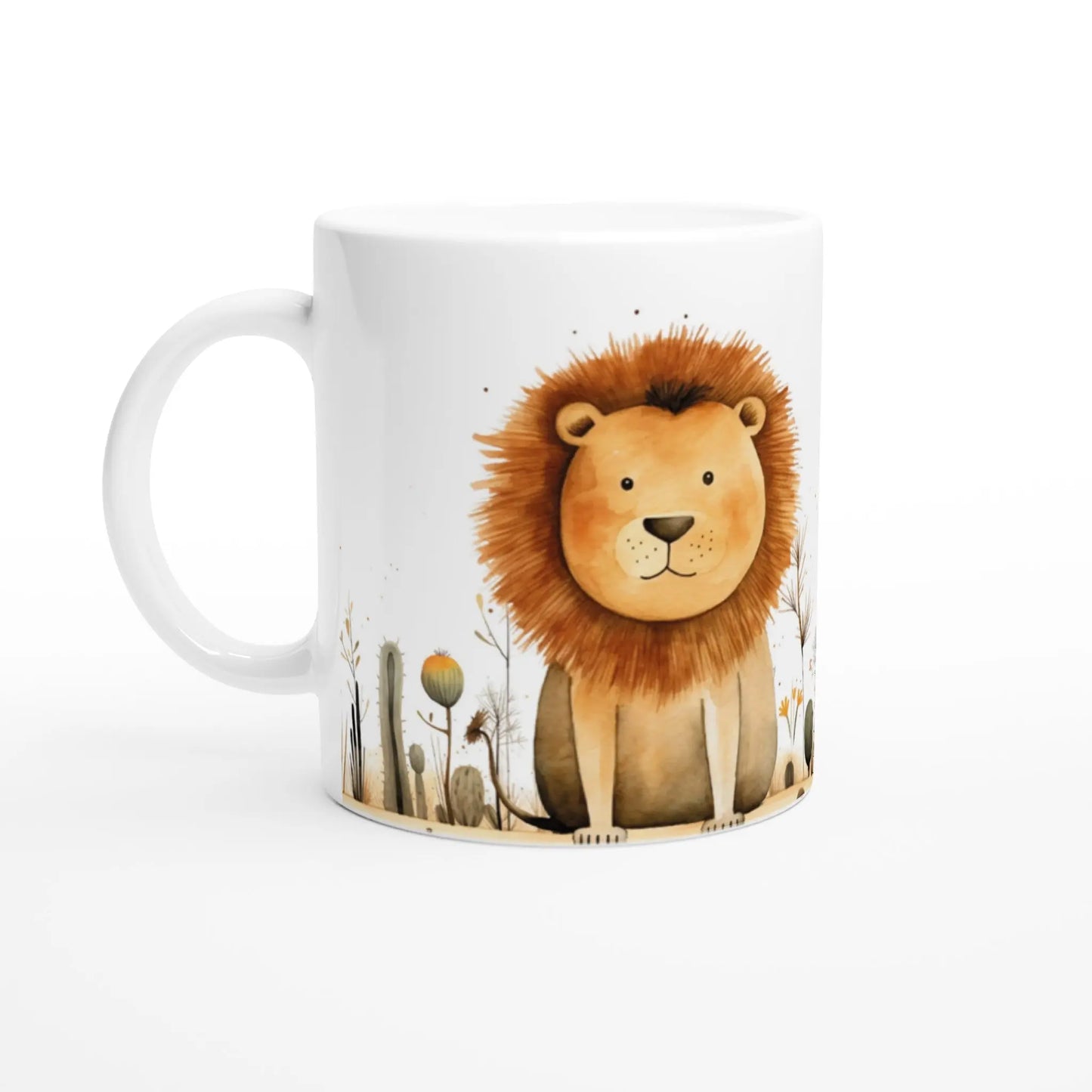 Mug Lion et girafe dans la savane