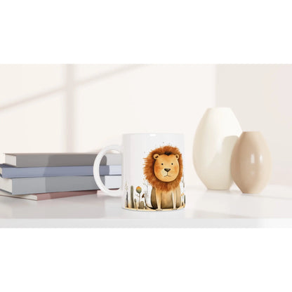 Mug Lion et girafe dans la savane