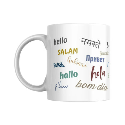 Mug méli-mélo de "Bonjour" en couleur  (partie gauche) - Place des Images