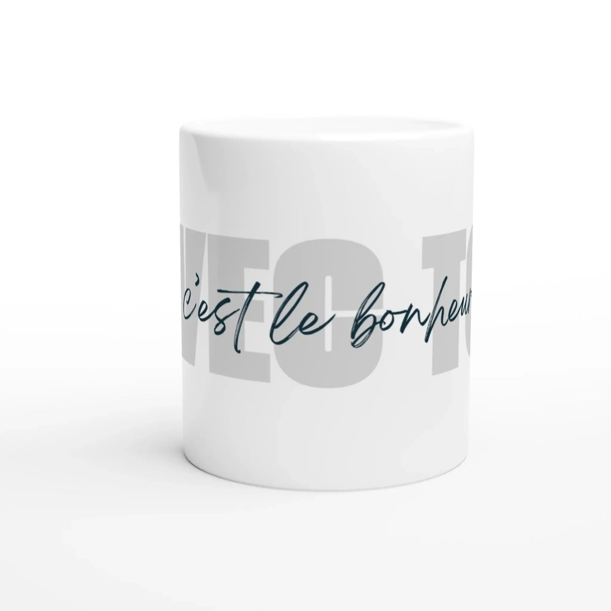 Mug cadeau - Avec toi, c'est le bonheur - Vue centrale