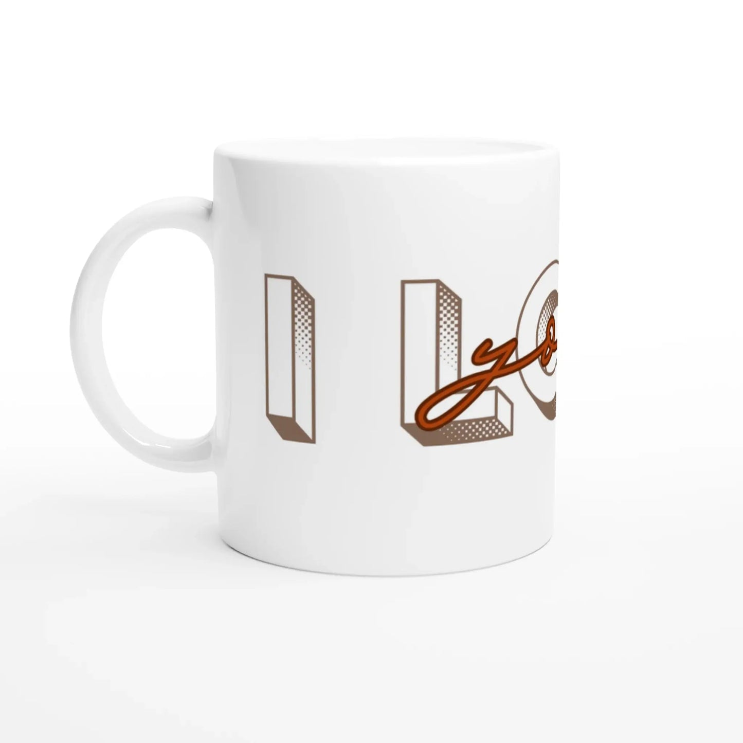 Mug cadeau avec l’expression “I love you” - Vue gauche