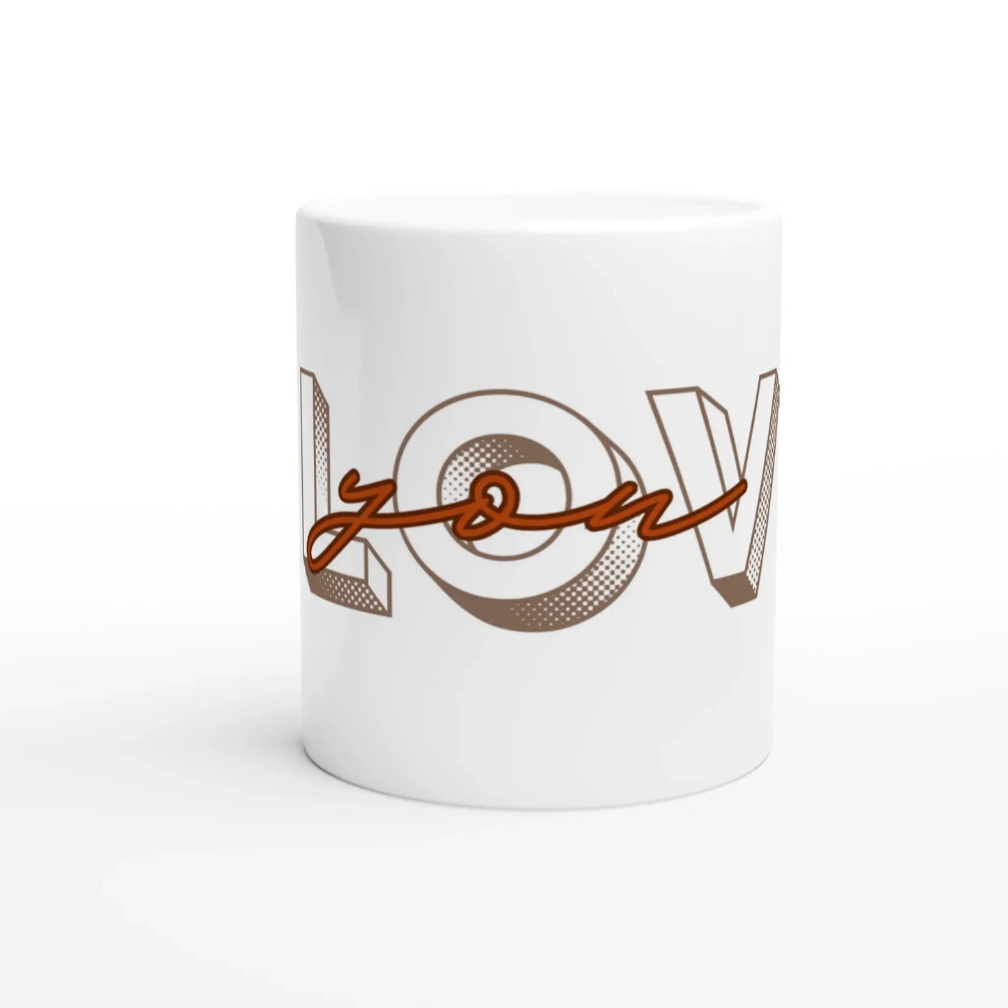 Mug cadeau avec l’expression “I love you”  - Vue de face