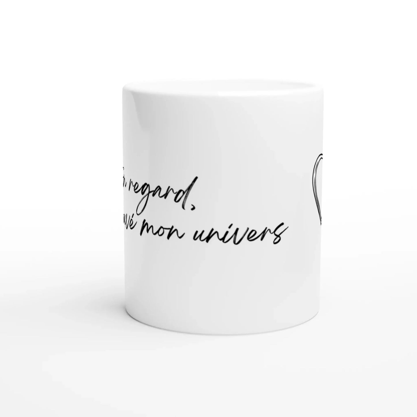 Mug cadeau Saint-Valentin - Dans ton regard, j'ai trouvé mon univers - Vue centrale