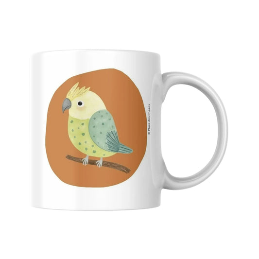 Mug pour enfant avec une illustration d'un perroquet