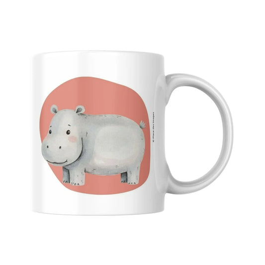 Mug pour enfant avec l'illustration d'un hippopotame