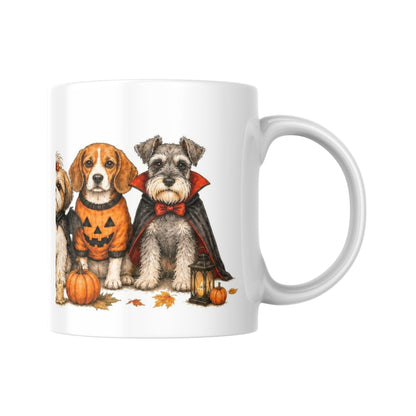 Mug en céramique Place des Images avec illustration aquarelle de chiens déguisés pour Halloween