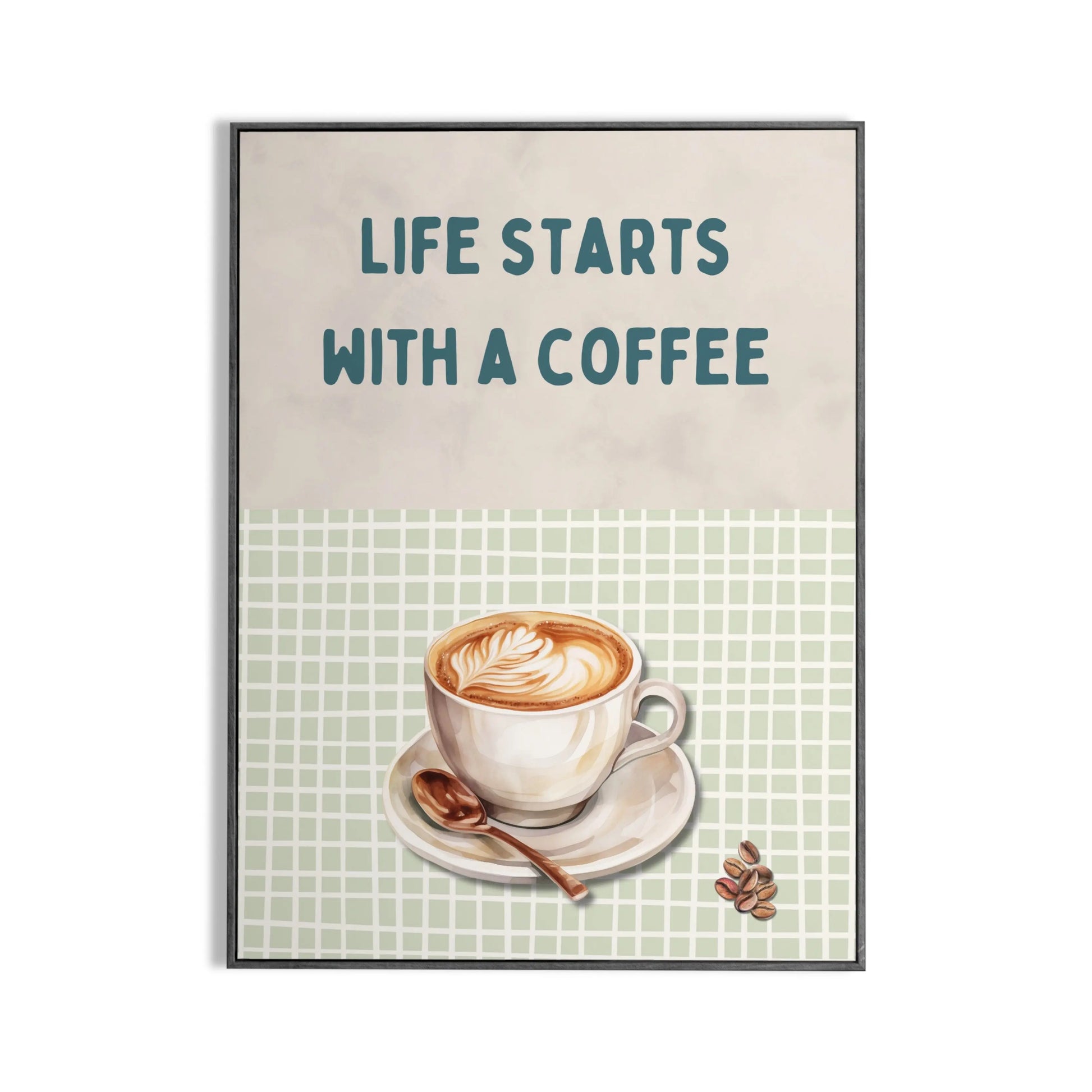 Poster "Life starts with a coffee" Place des Images