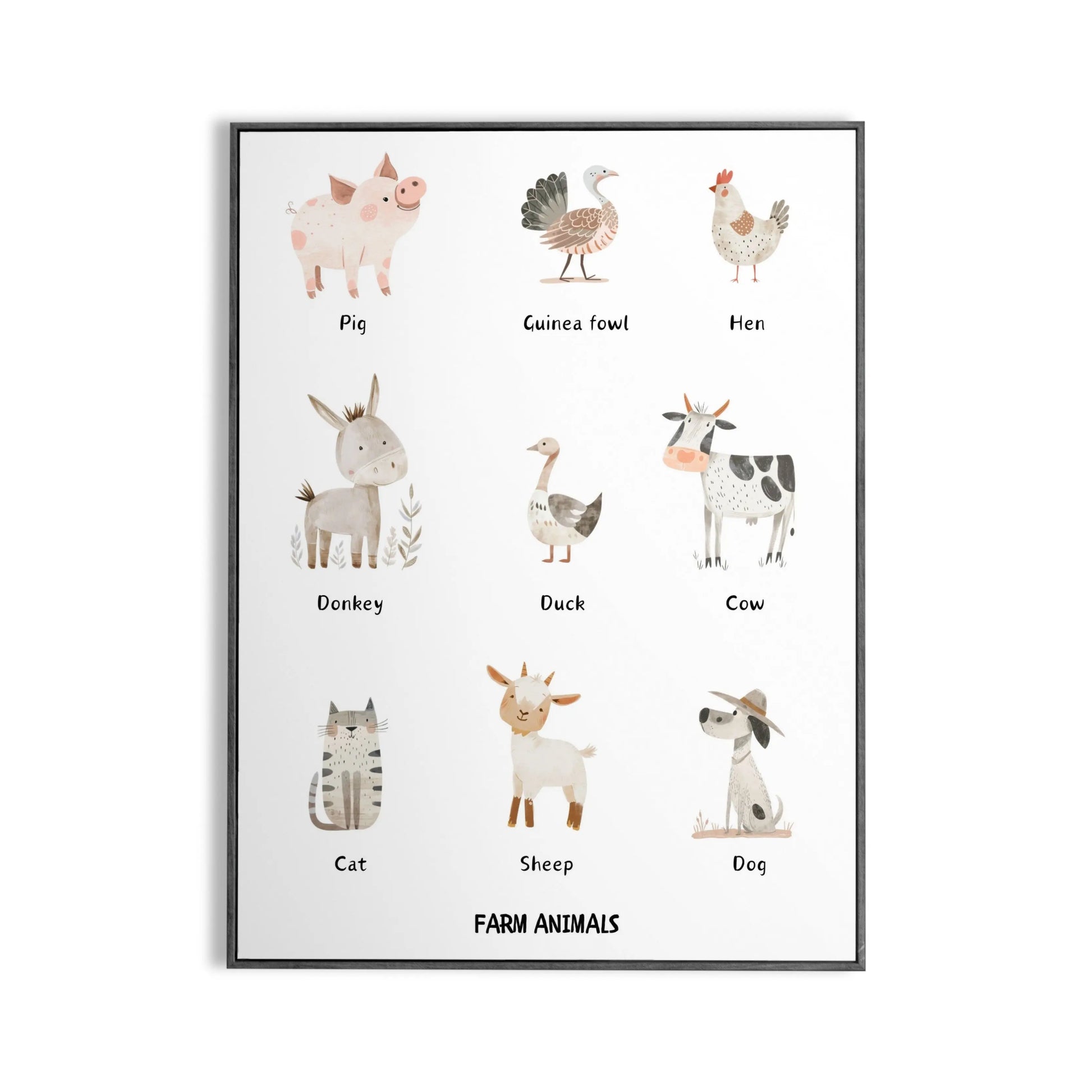 Poster for children: farm animals Place des Images