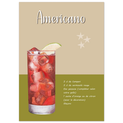 Affiche / Recette de l'Americano