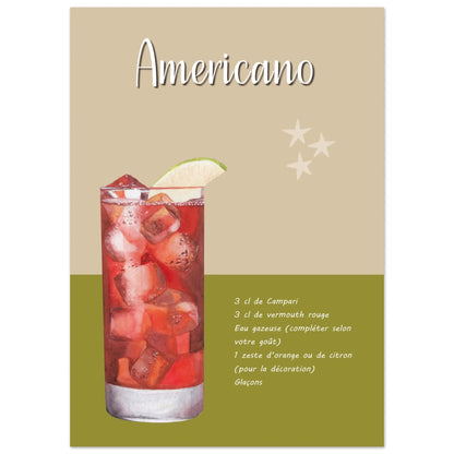 Affiche / Recette de l'Americano