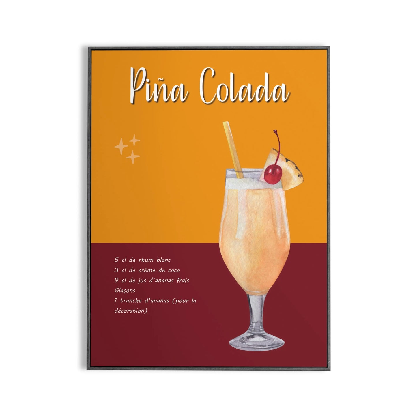 Affiche / Recette de la Pina Colada Place des Images