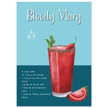 Affiche / Recette du Bloody Mary