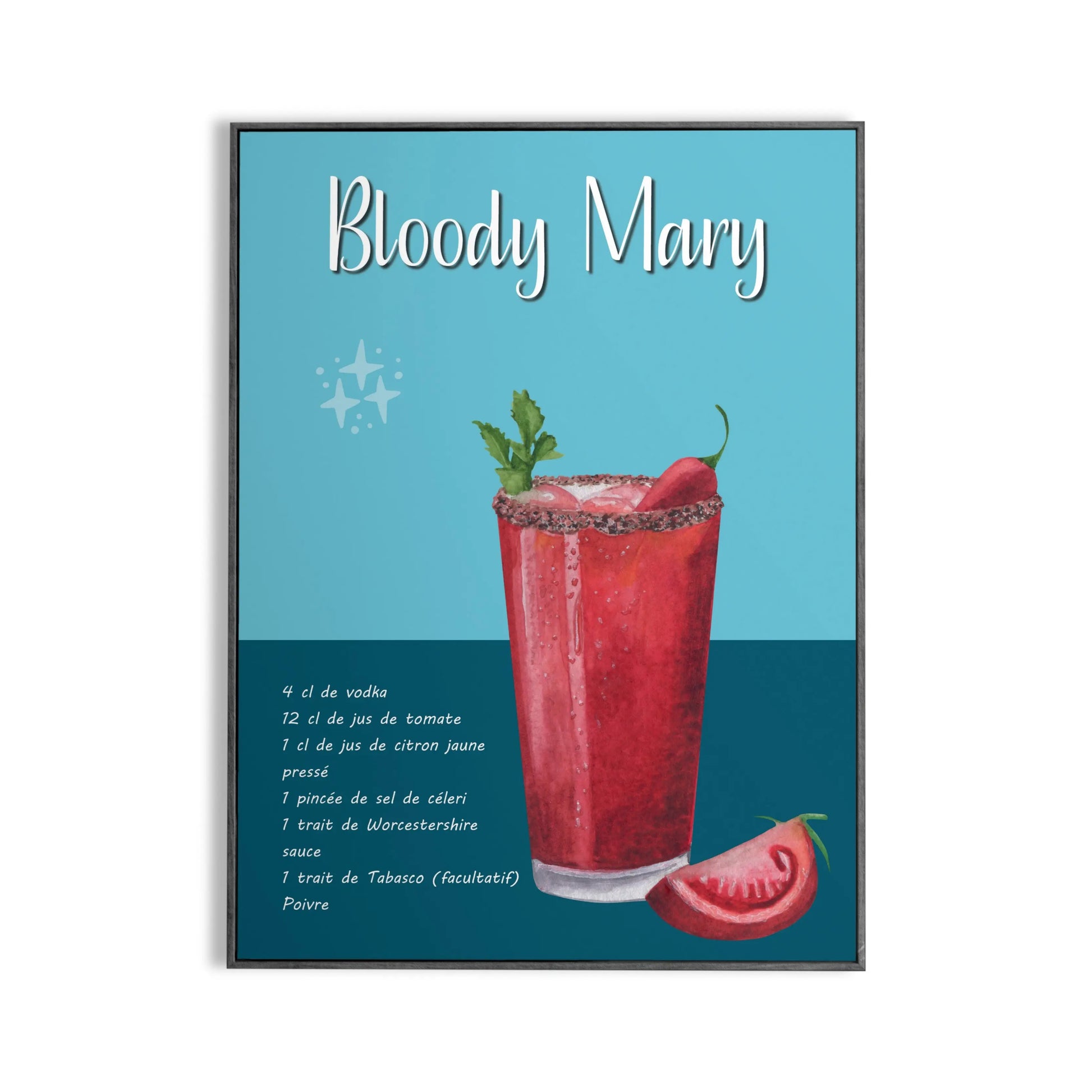 Affiche / Recette du Bloody Mary Place des Images