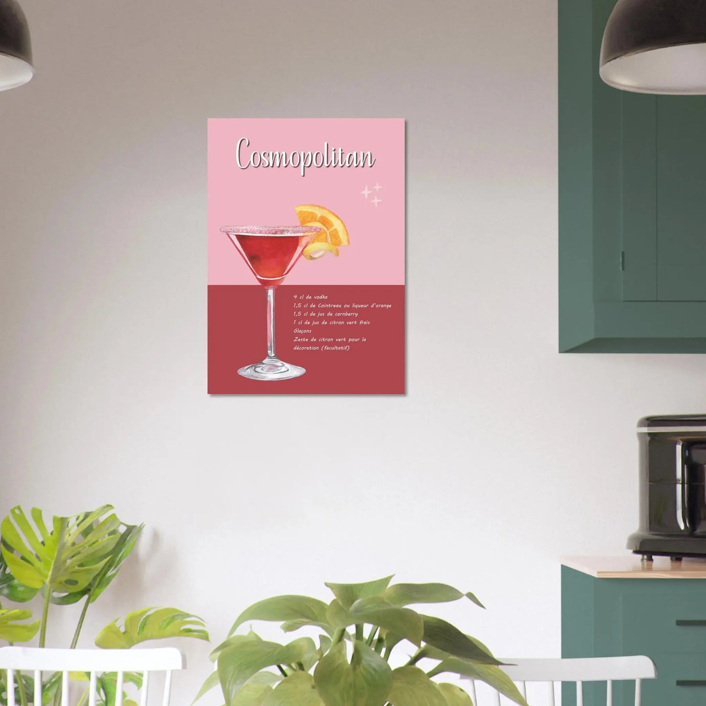 Affiche / Recette du Cosmopolitan