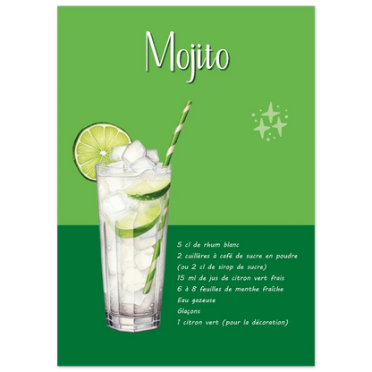 Affiche / Recette du Mojito