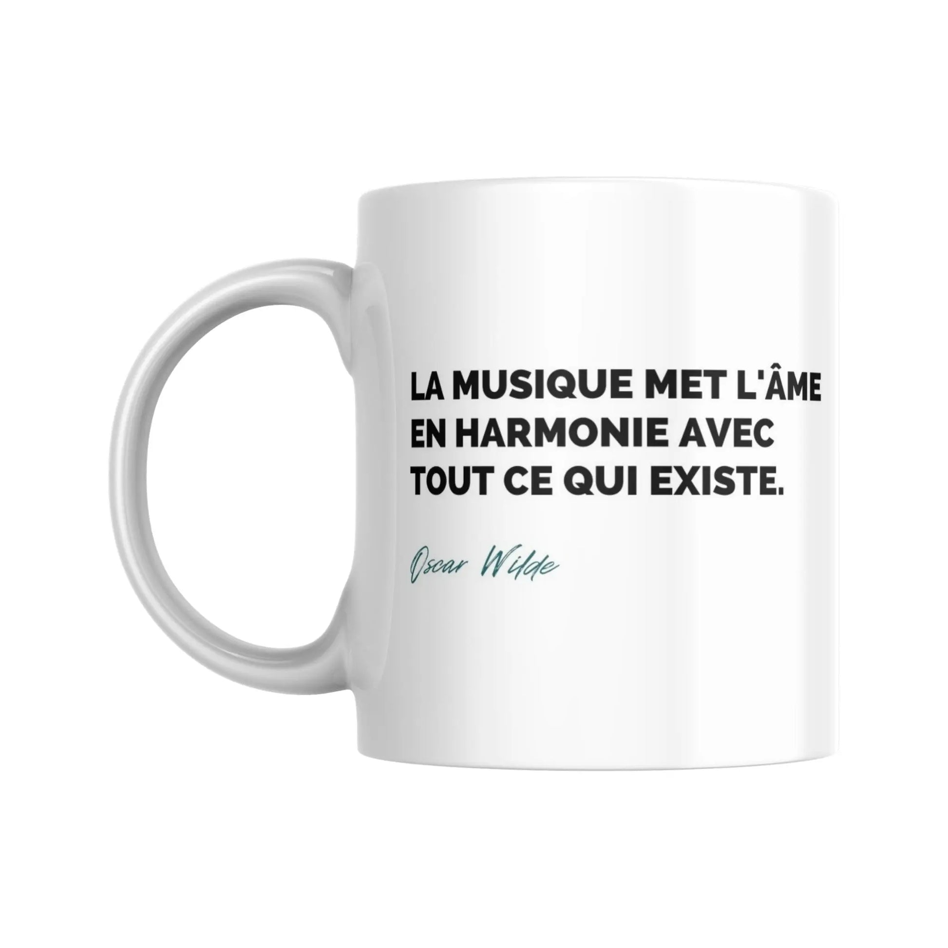 Tasse Citation d'Oscar Wilde sur la musique - Place des Images