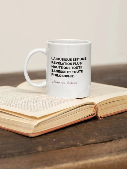 Tasse Citation de Beethoven sur la musique - Place des Images