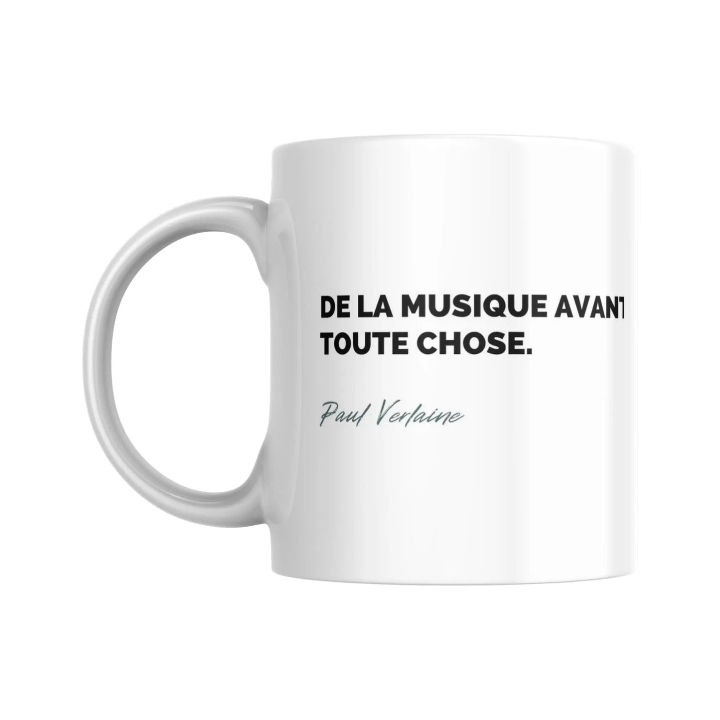 Tasse Citation de Paul Verlaine sur la musique - Place des Images