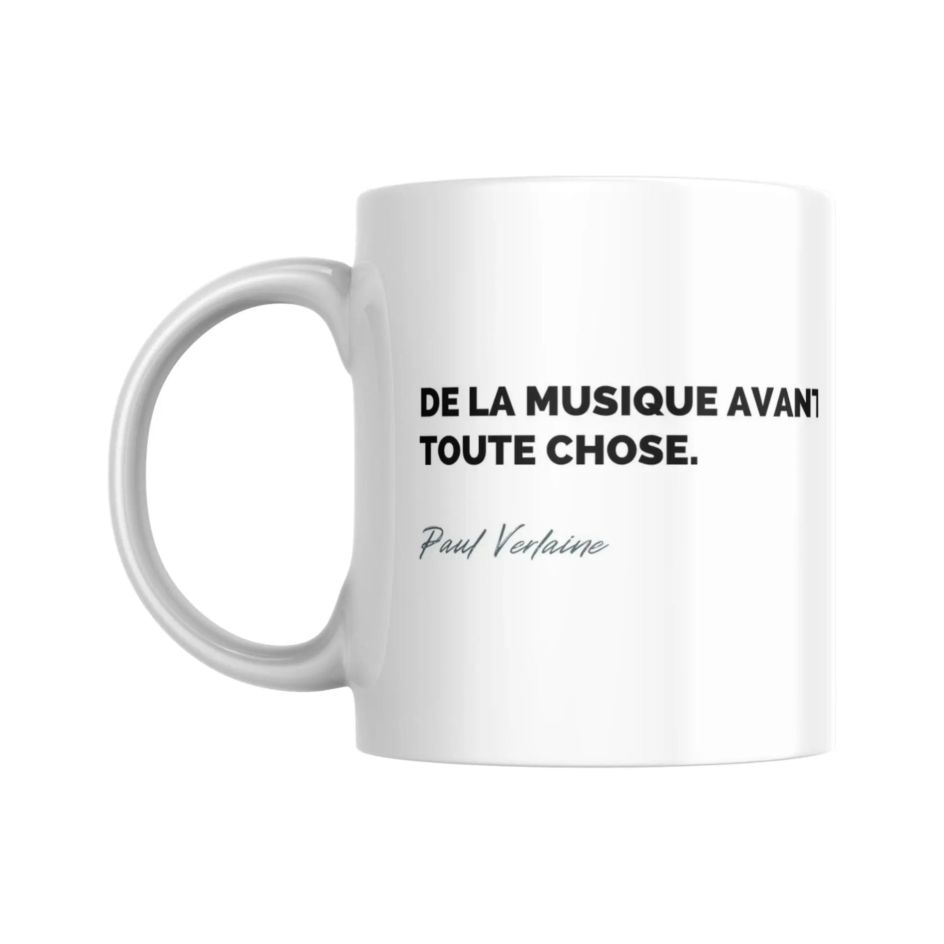 Tasse Citation de Paul Verlaine sur la musique - Place des Images