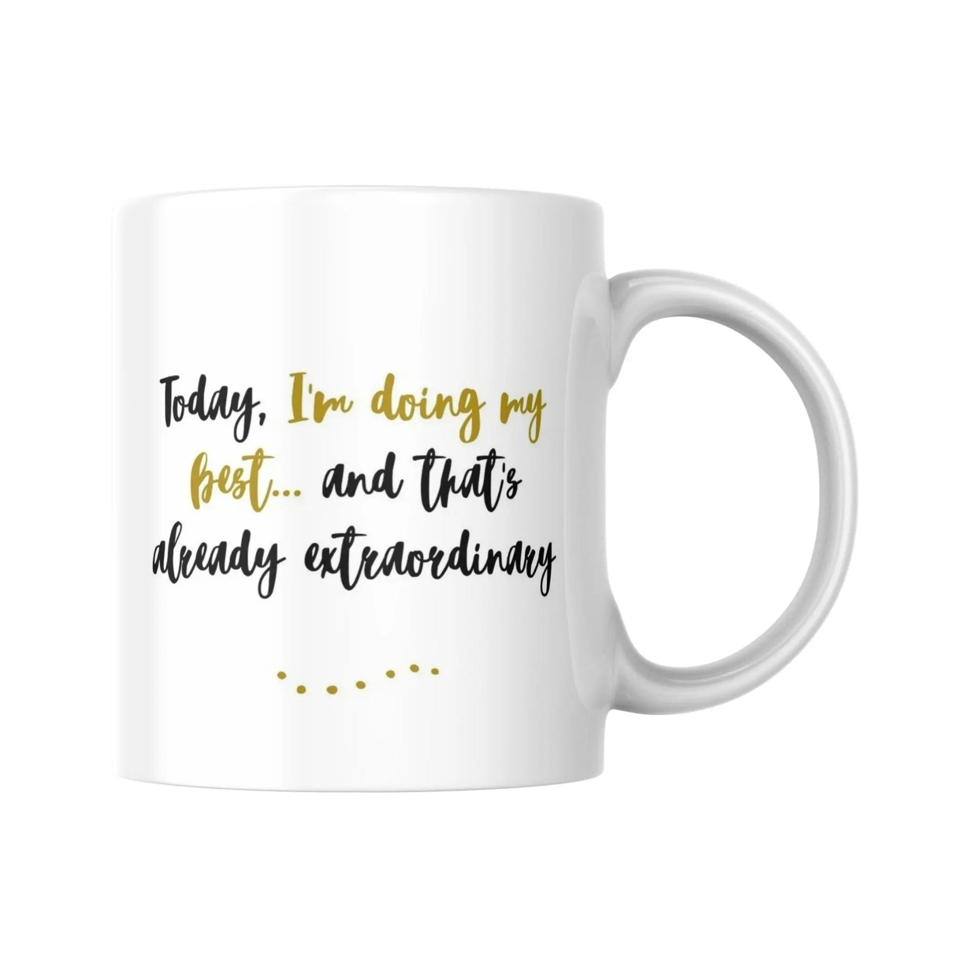 Tasse bilingue "Aujourd'hui, je fais de mon mieux" - Place des Images