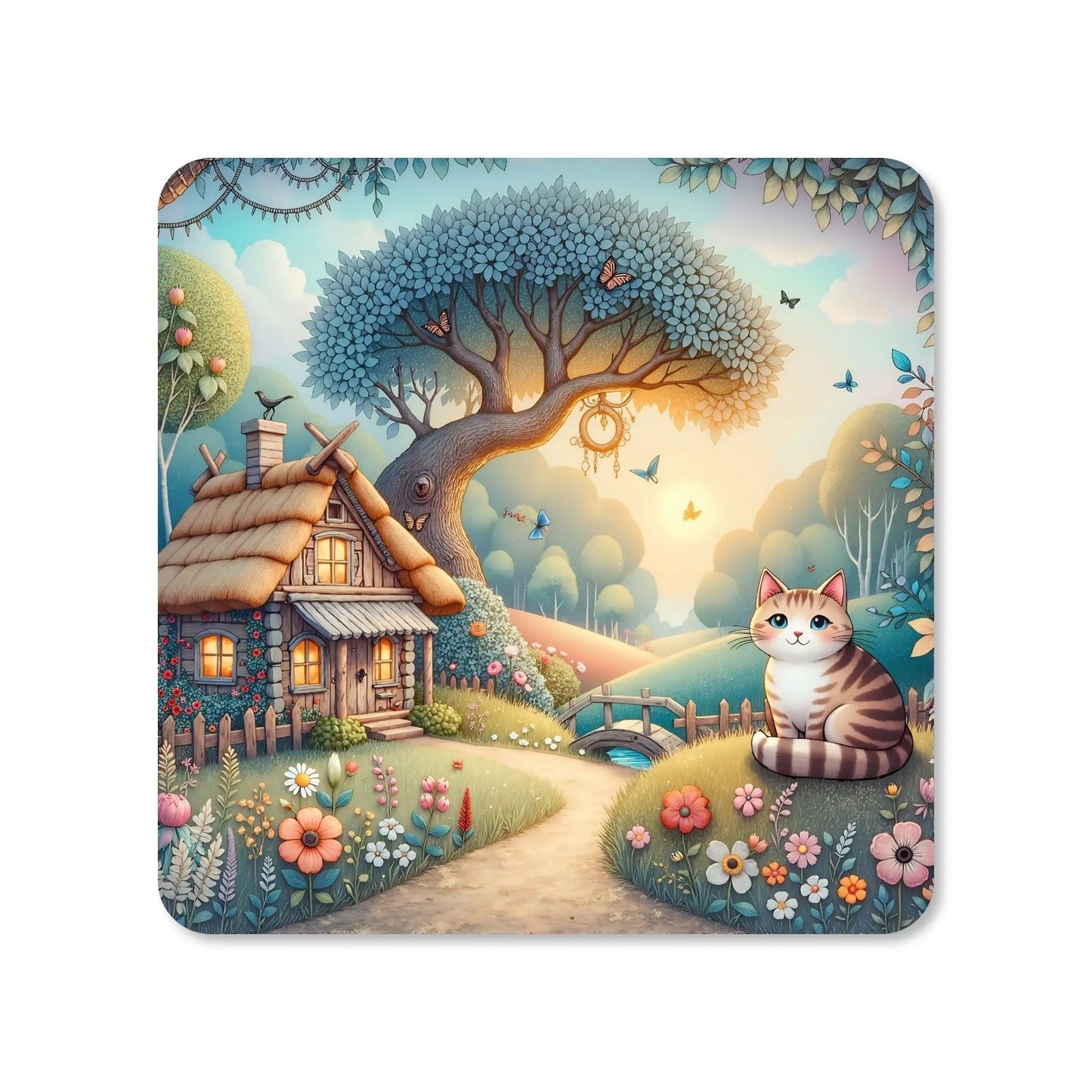 Dessous de verre - Chats des mondes enchantés - Série 2 Vue 3 - Place des Images
