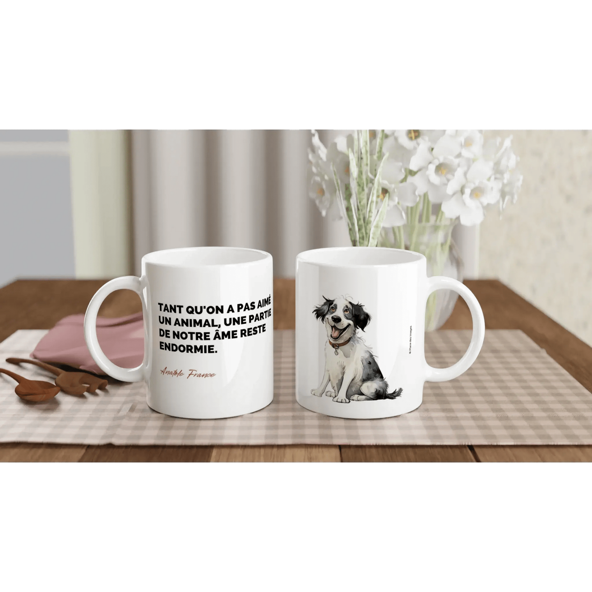 Mug Citation d'Anatole France sur les chiens - Place des Images