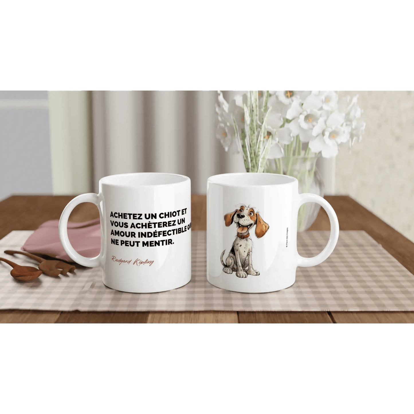 Mug Citation de Kipling sur les chiens - Place des Images