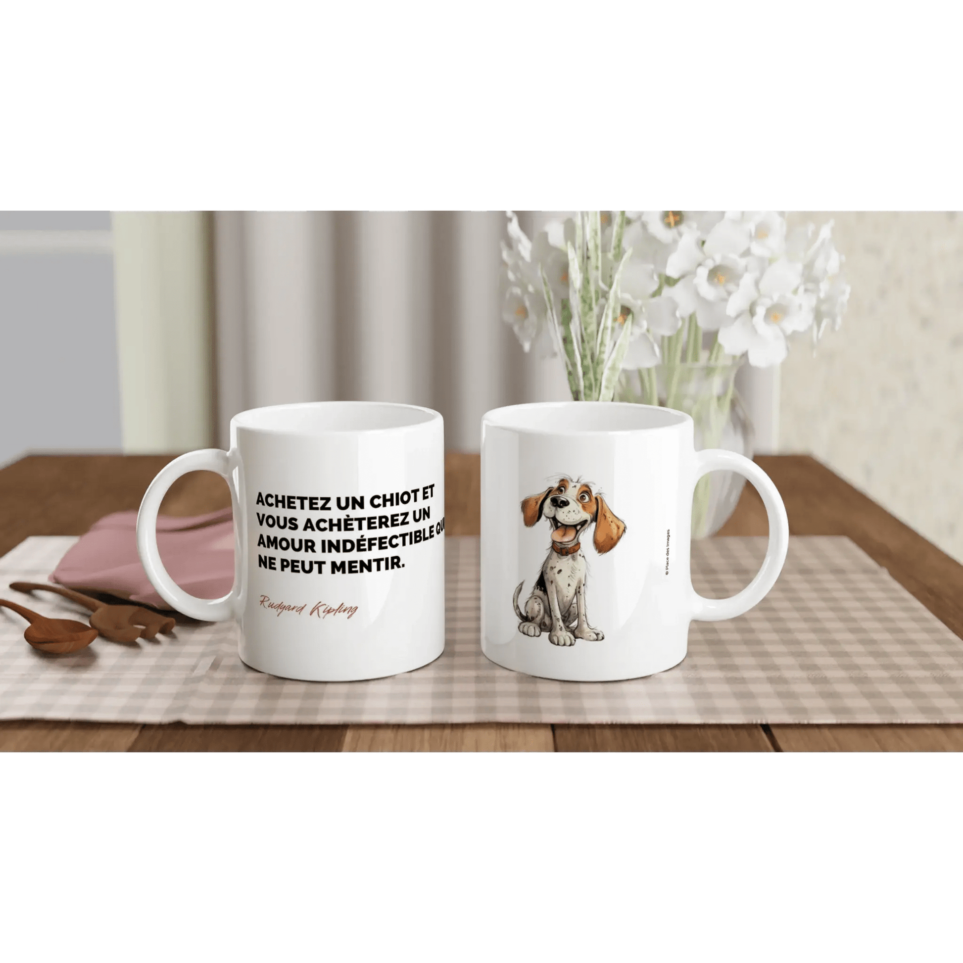 Mug Citation de Kipling sur les chiens - Place des Images