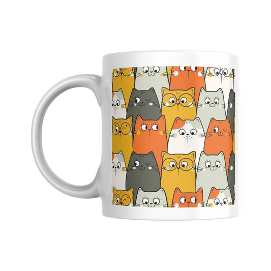 Mug céramique "Doodle-cats" vue gauche