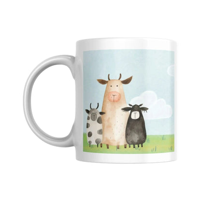 Mug céramique "Famille de vaches" vue gauche