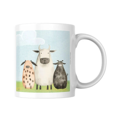 Mug céramique "Famille de vaches" vue droite