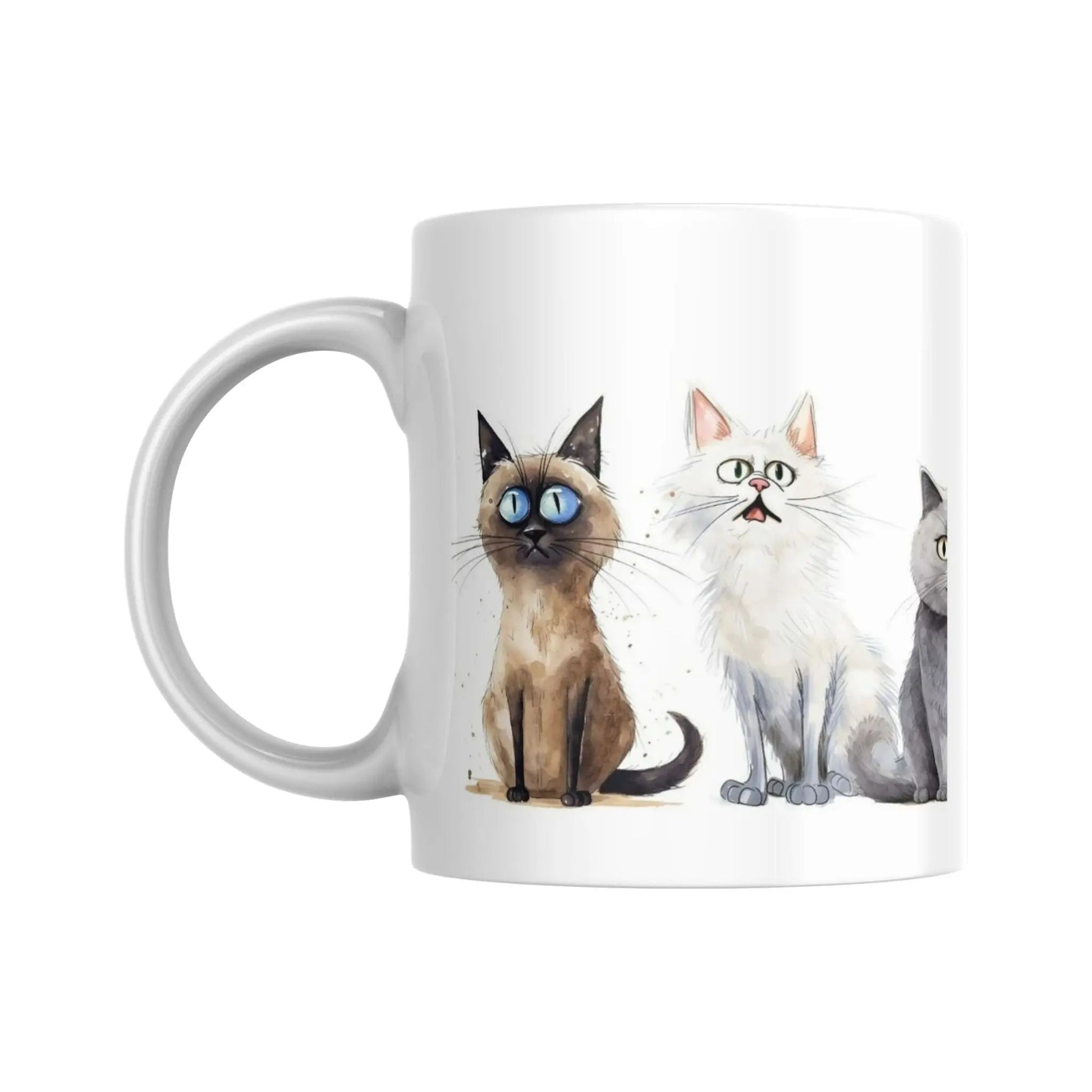 Mug céramique "Portraits de chats" vue gauche
