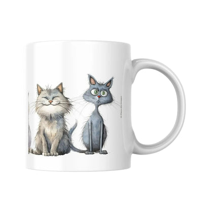 Mug céramique "Portraits de chats" vue droite