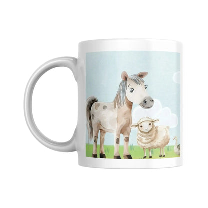 Mug polymère "Animaux de la ferme" vue gauche