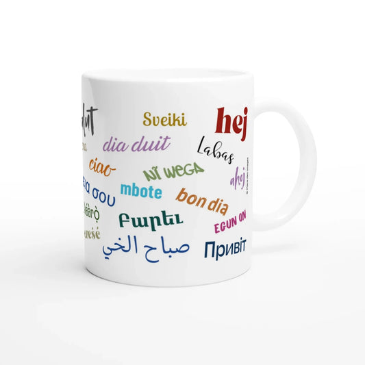 Mug Méli - mélo de "Bonjour" en couleur - Place des Images