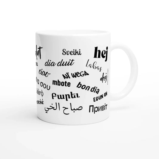 Mug Méli - mélo de "Bonjour" en Noir & Blanc - Place des Images