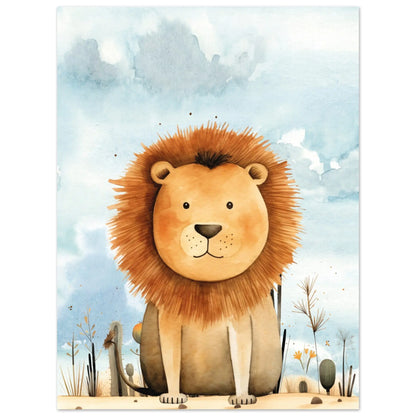 Affiche / poster pour enfant : Lion assis