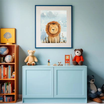 Affiche / poster pour enfant : Lion assis Place des Images